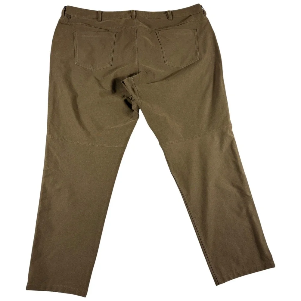 Lululemon Commission Pants Mens 46 Brown Stretch Straight Premium Workwear
